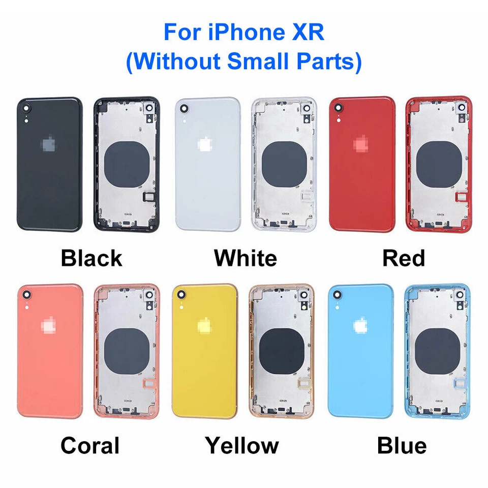 For iPhone XR Back Cover Housing Glass Rear Battery Door Frame Replacement Part - Image 2 of 4