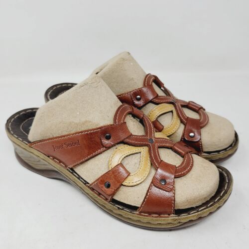 Josef Seibel Women's Sandals Sz 8-8.5 M Brown Lea… - image 1