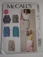 Mccall's M6471 Sewing Pattern Easy Semi-fitted Ruffled Skirts Sizes 12-20 Uc Mccall's M6471 Sewing Pattern Easy Semi-fitted Ruffled Skirts Sizes 12-20 Uc