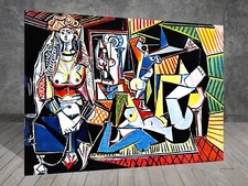 Pablo Picasso Donne di Algeri TELA CUBISMO PITTURA STAMPA ARTE PARETE 476