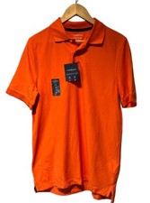Croft Barrow orange short sleeve Performance Polo Men s Small NWT