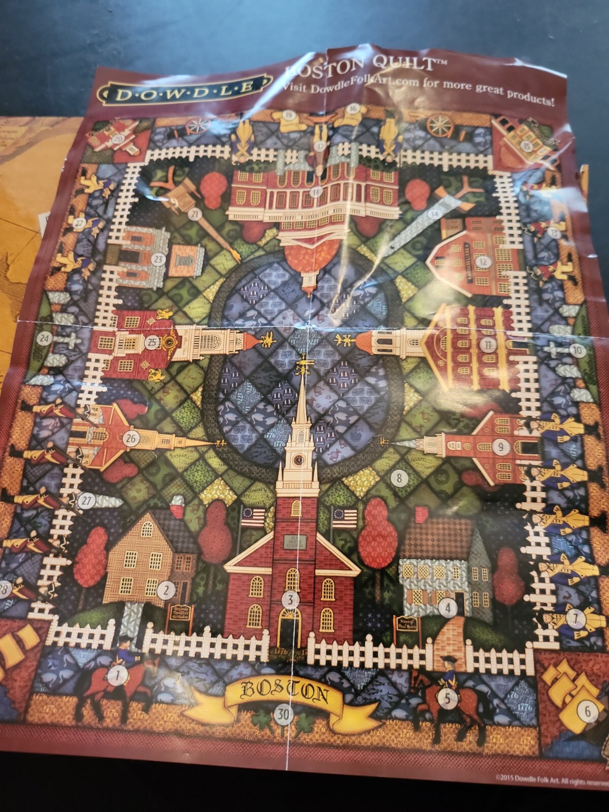 Dowdle Folk Art Collectors Jigsaw Puzzle Boston Quilt 500 Pcs 00183