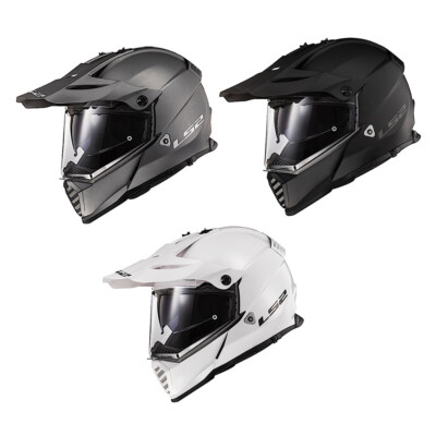 LS2 Blaze Solid Adventure Motorcycle Helmet W/ SunShield