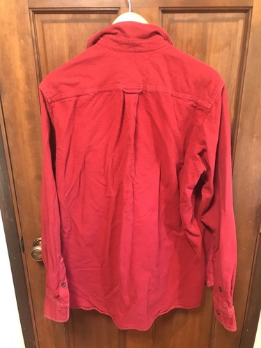 EDDIE BAUER OUTDOOR OUTFITTERS MENS HEAVY LONG SLEEVE SHIRT RED SIZE LRG TALL - Picture 11 of 12