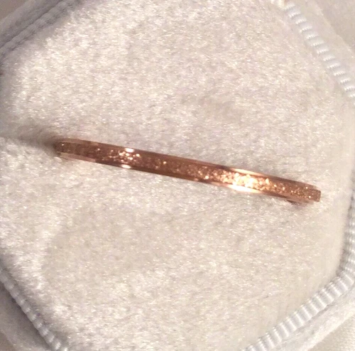 Vintage Jewellery Rose Gold Star Dust Band Ring Antique Stardust Deco Jewelry