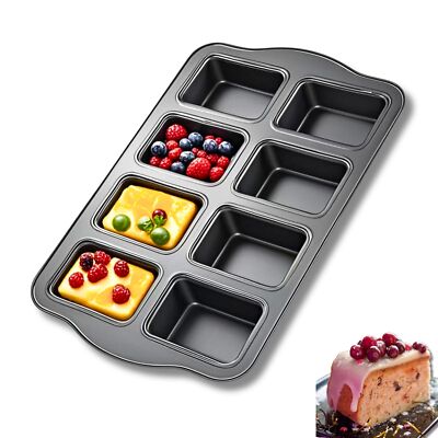 20 Mini Backformen Mit Deckel - Alu, Antihaft, 200ml, Für Brownies & Kuchen