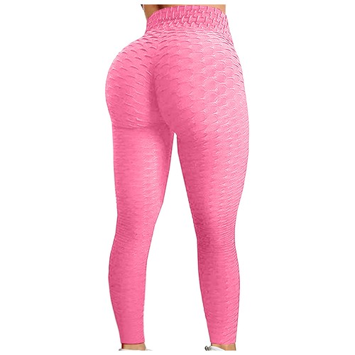 Women Push Up Yoga Pants Anti-Cellulite Leggings Gym Sports Waffle Scrunch Pants - Picture 24 of 29