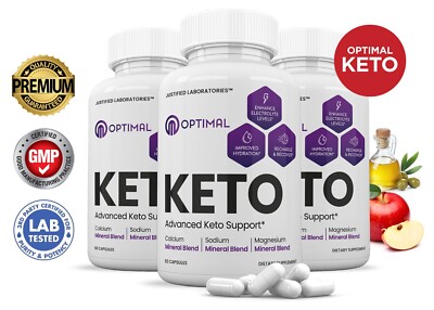 Optimal Keto ACV Pills 1275MG New Improved Formula 3 Pack