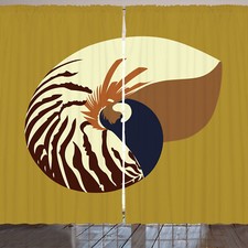 Schnecke Rustikale Gardine Nautilus Muschel Unterwasser