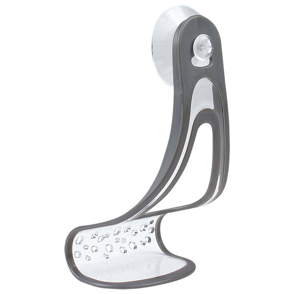 Spectrum Cora Suction Sink Sponge and Brush Holder Soft Rubber Grip Edging  Grey | eBay