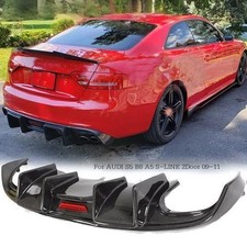 Labio difusor parachoques trasero FIBRA DE CARBONO con LED para AUDI S5 B8 A5 S-LINE 2 puertas 09-11