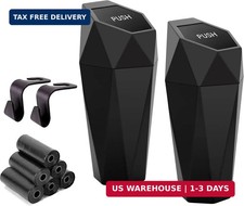 Car Trash Can Cup Holder 2 Pack Mini Trash Can With Lid Car Accessories Car Trash Can Cup Holder 2 Pack Mini Trash Can With Lid Car Accessories