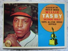 Orioles Willie Tasby 1960 Topps All Star Rookie Card #322 EX. rookie card picture