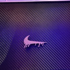 3d printed Nike Swoosh Logo Drip golden croc charm