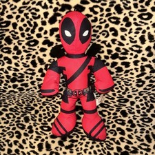 Genuine Marvel Comics Deadpool Red  Black 15" inch Action Figure Plush Doll