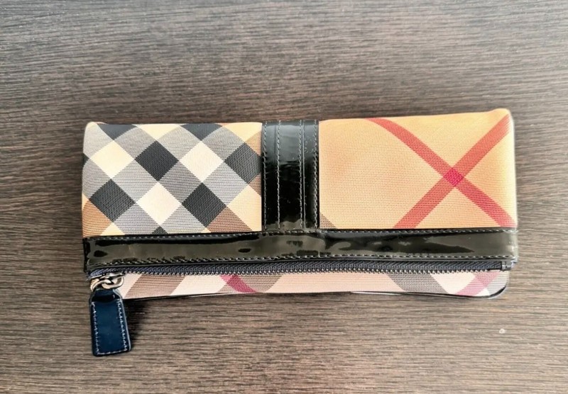Burberry Check Print Clutch
