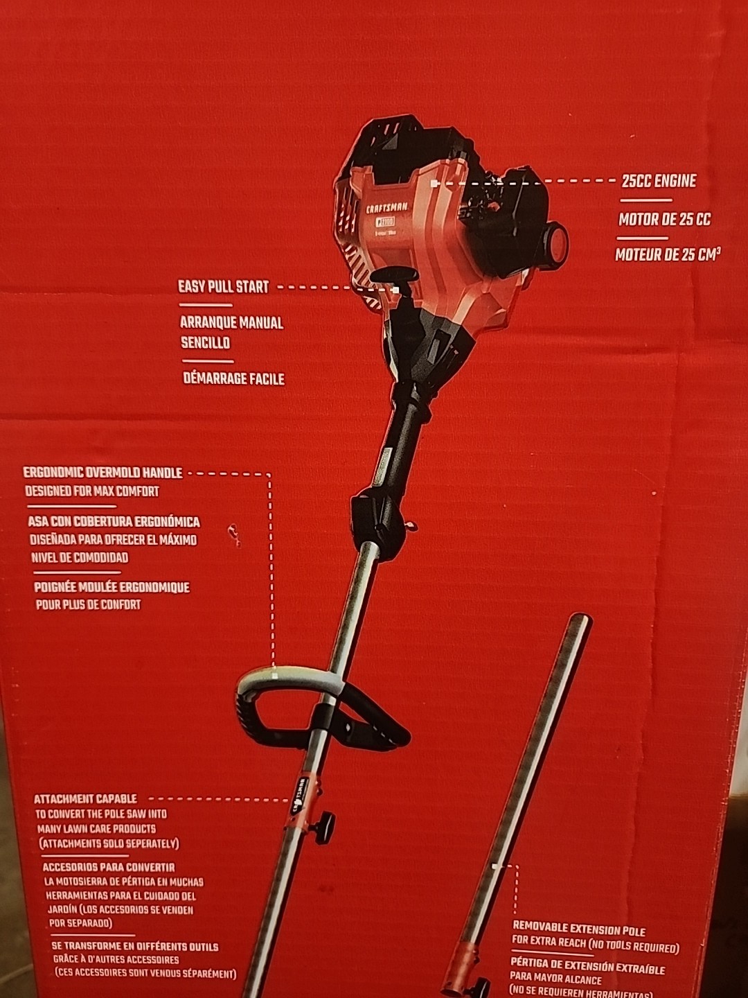 CRAFTSMAN P2100 10",  25-cc 2-Cycle 12' Gas Pole Saw