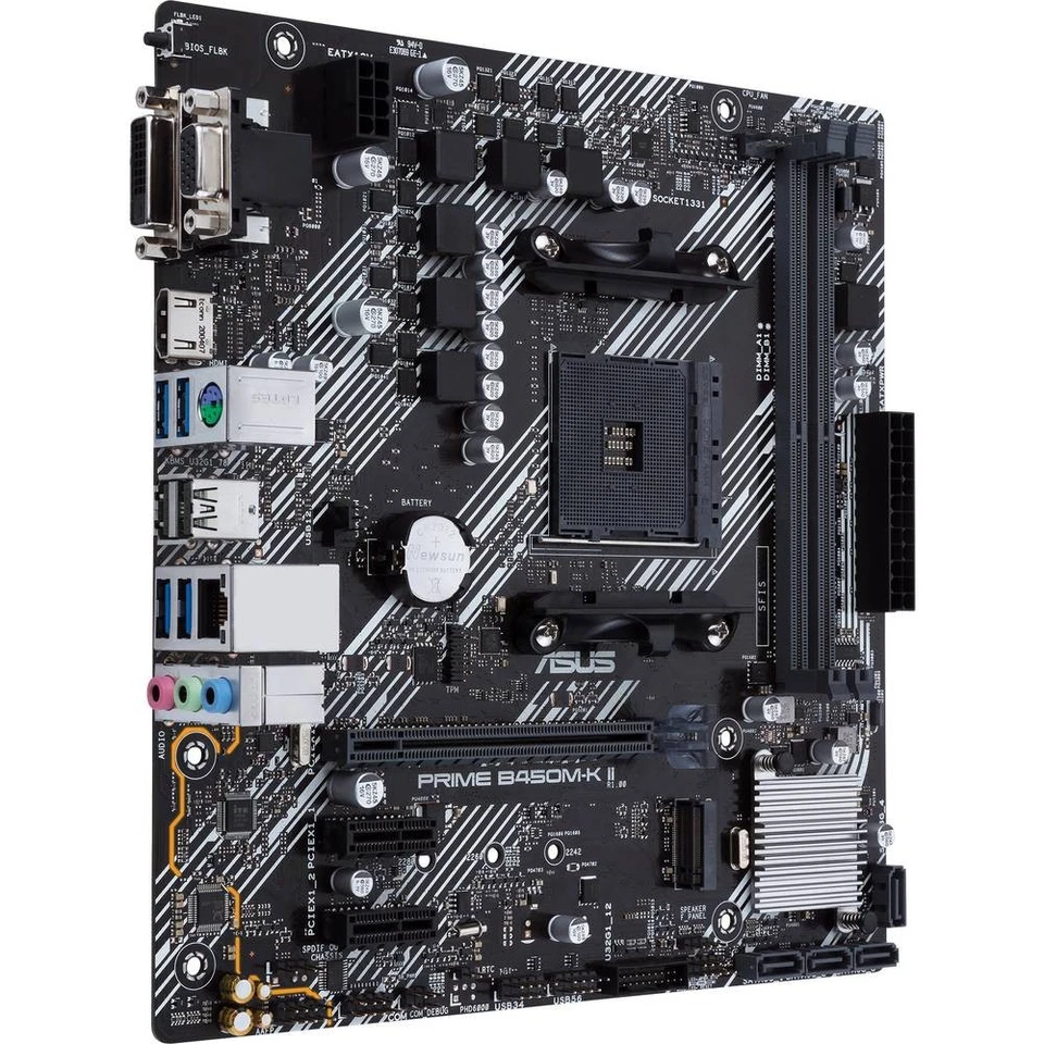 Asus PRIME B450M-K II Mainboard Attacco (PC) AMD AM4 Fattore di forma - Immagine 2 di 4