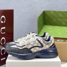 Gucci Rhyton Chunky Doodle print sneakers with a retro design Men's style