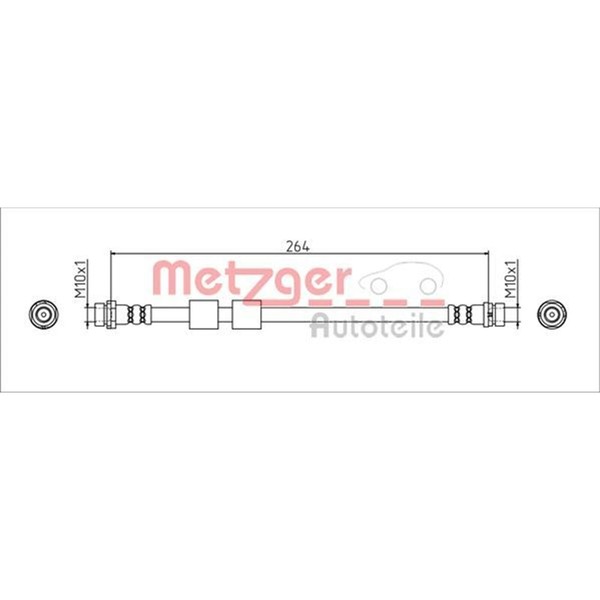 Metzger Bremsschlauch Hinten Passend FüR Ford Tourneo Transit | 4111544-image
