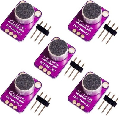 5 Stück GY-MAX4466 Electret Mikrofon Verstärker, mit einstellbarer Gain Control
