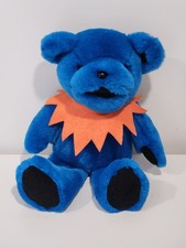 Rare Vintage Grateful Dead Native Art 12  Dancing Bear Plush 1990 Blue Orange