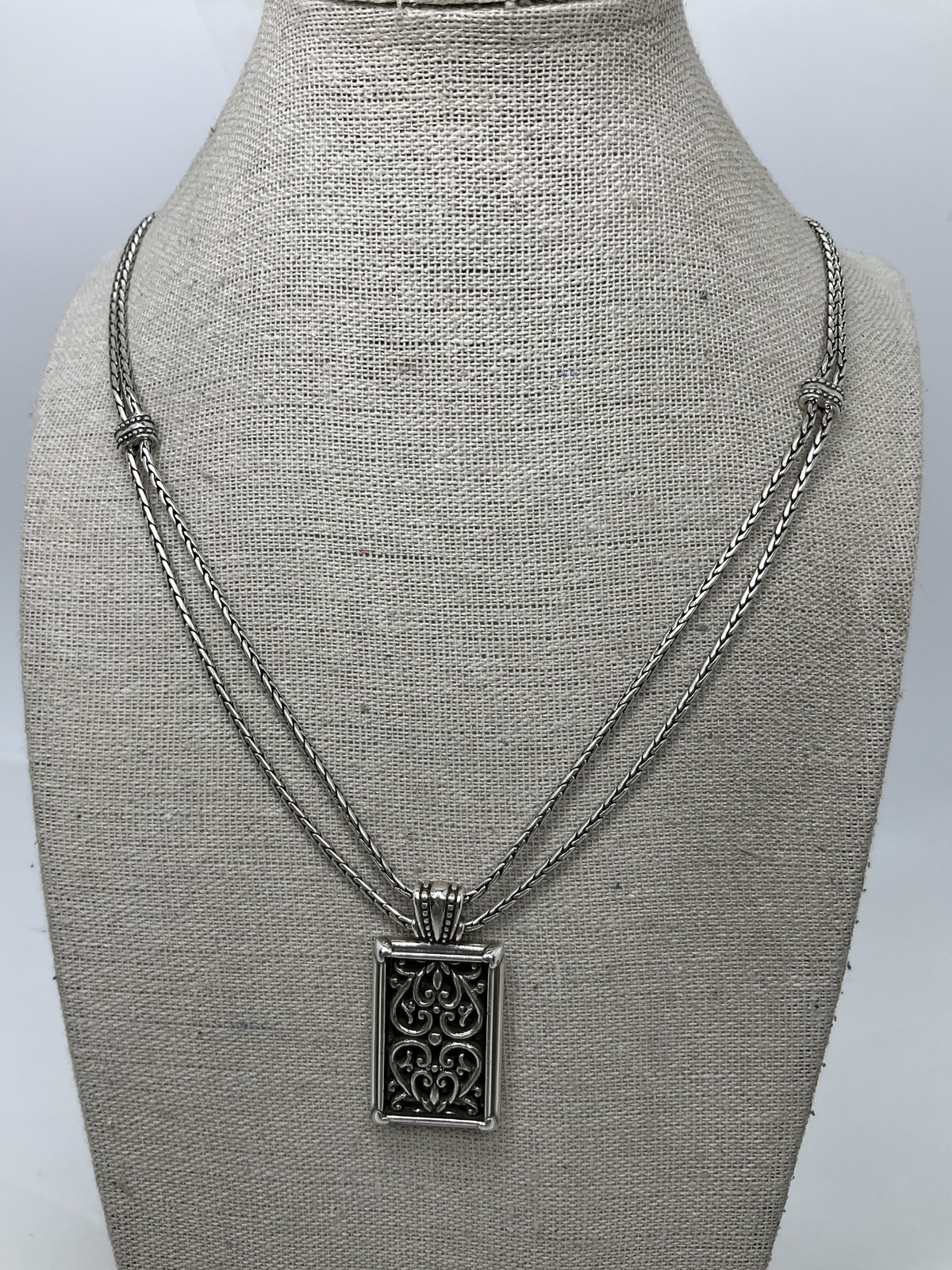 NWT Brighton Berkeley Rectangle Heart Pendant Dou… - image 2