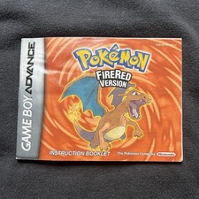 Nintendo Pok mon FireRed Game Boy Advance Instruction Manual Original English