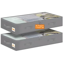 Under Bed Storage Containers with Lid 2 Pack Large Soft Foldable Bags