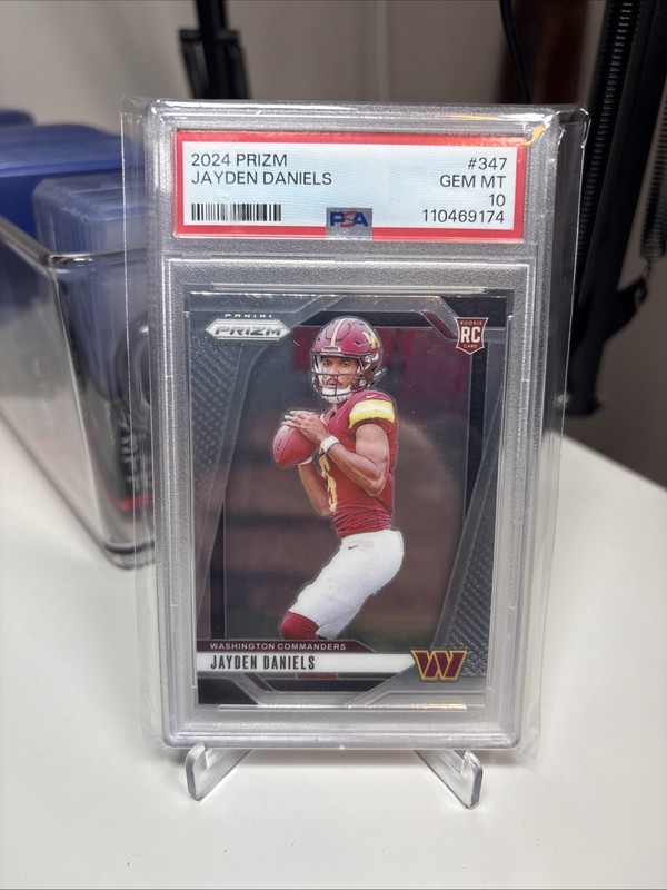 Panini 2024 Prizm Jayden Daniels Rookie RC #347 Commanders PSA 10
