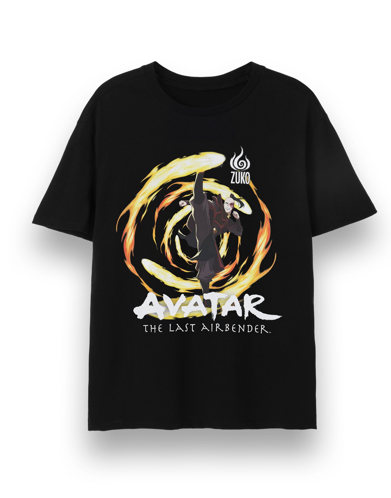 Avatar: The Last Airbender Schwarz Zuko Fire Kurzärmeliges T-Shirt Männer