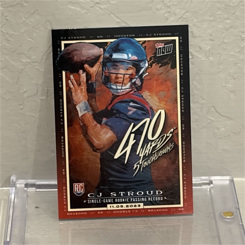 2023 Topps Now Rookie Insert C.J. Stroud Texans 470 Yards 5 TDs CJ1 Football
