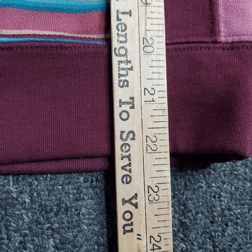 Hooey Hoodie Girls Sz Large Maroon Youth Savanna Serape Southwest Aztec Pullover - Picture 6 of 11