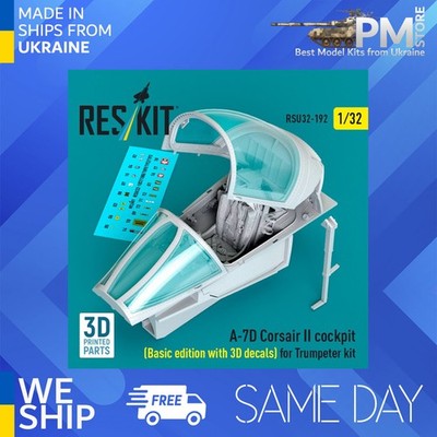 Reskit RSU32-0192 1/32 A-7D Corsair II cockpit (Basic edition with 3D decals)