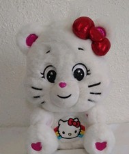 Sanrio x Care Bears Hello Kitty - Cheer Bear 10" Plush Stuffed Animal White 2023