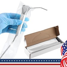 Dental 3 Way Air Water Syringe Handpiece HVE/SE Sleeves Cover 2.5''X10'' Clear