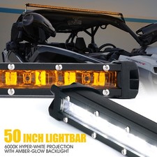 50inch 240w Led Work Light Bar W Amber-glow Backlight Offroad Driving Lamp 4wd