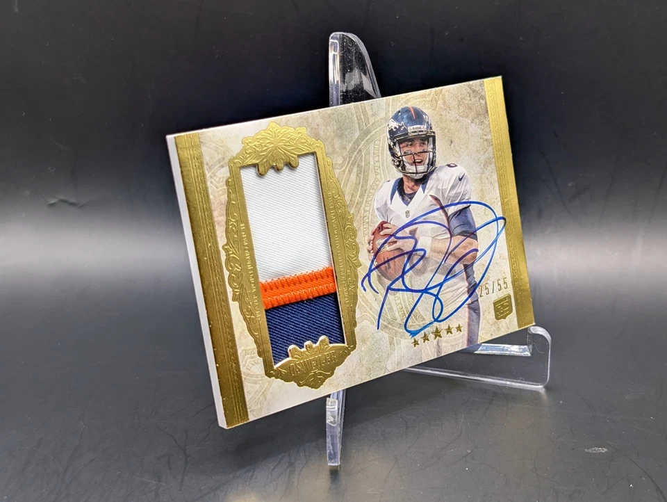 2012 TOPPS Five Star 156 BROCK OSWEILER RC AUTO 3 COLOR PATCH /55 BRONCOS Rookie - Image 3 of 4