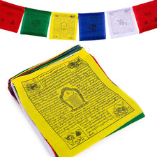 Large Tibetan Prayer Flags &ndash; 10" X 12" Traditional Hand-Printed | Handmade