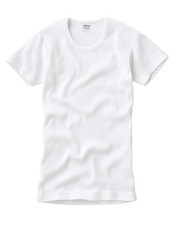 Genuine Bundeswehr undershirt T-shirt double rib new 100 cotton half sleeve white