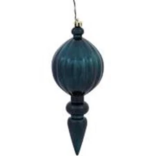Vickerman N591574DSV 6 in. Midnight Green Shiny UV Christmas Ornament Ball - ...