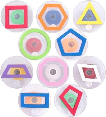 -CE-6736 Center Enterprises Inc.Giant Stampers, Outline Geometric Shapes, 10/Set