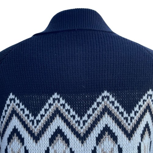 Vintage 60s 70s Womens OSFM Knit Cape Poncho Boho Aztec Southwestern EVC BROWN - Picture 12 of 18