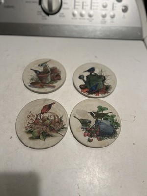 Coasters Set of 4 Stone with Beautiful Bird Theme