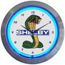 Neonetics 8SHLBY Shelby Cobra Neon Clock 15 in. Width x 15 in. Height x 3 in. De