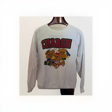 Vintage 90's Sweatshirt CHARGE Visa Mastercard Amex Logo and Teddy bears XL