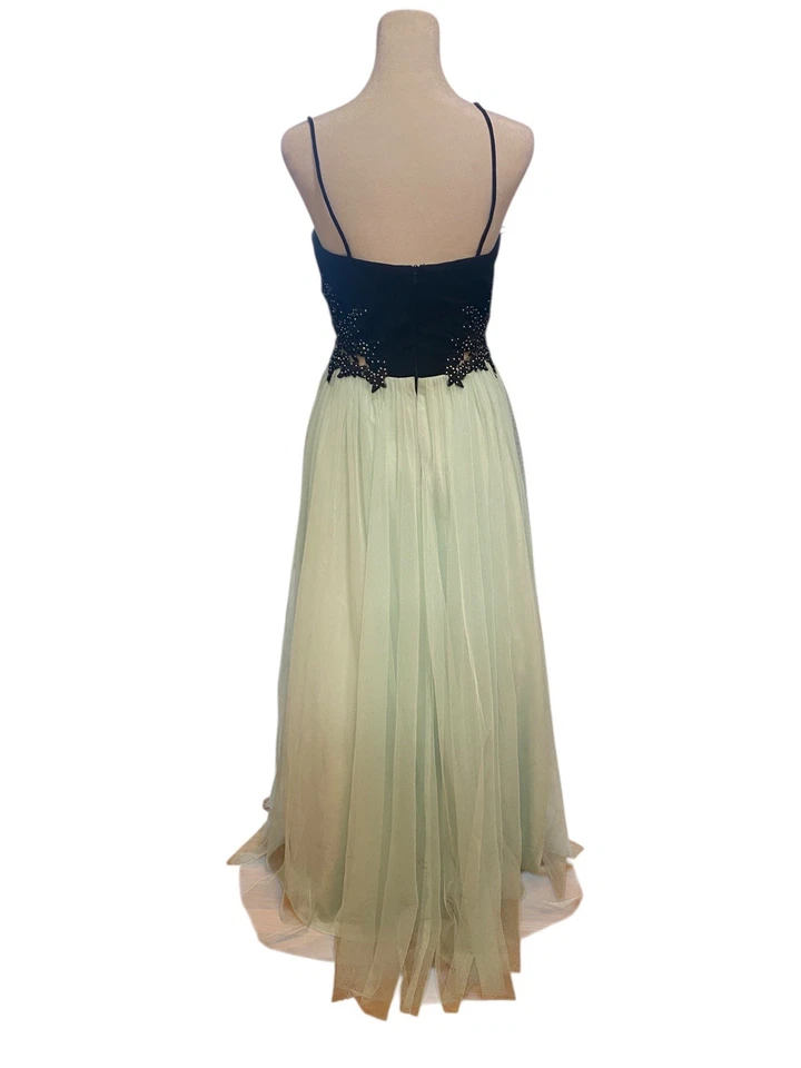 Blonde Nites By Stacy Sklar Tulle Ballgown Mint A Line Prom Dress Size 7 - Image 3 of 4