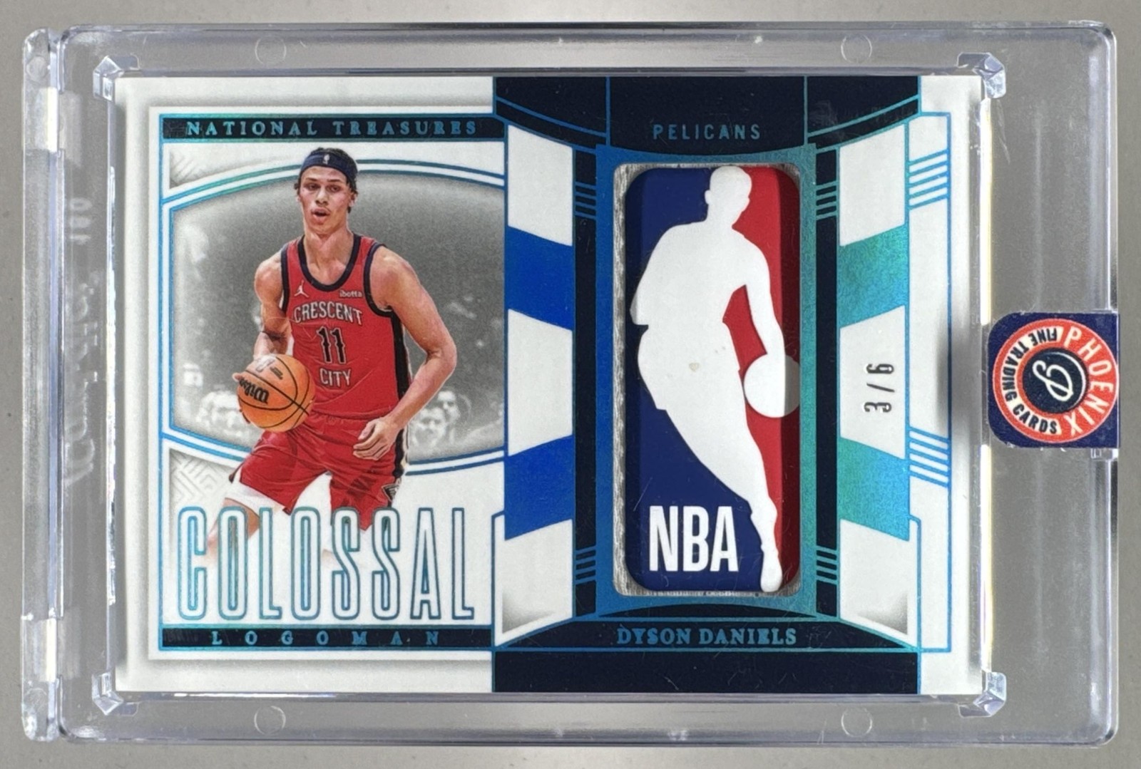 Dyson Daniels 2024 National Treasures Colossal GU Logoman Patch 3/6