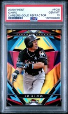 2020 FINEST CAREERS GOLD REFRACTOR #FCI8 ICHIRO 37/50 PSA 10