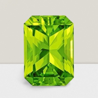 Peridot Octagon Cut Gemstone 4.1 Cts - 11x9 mm AAA+ Loose Gem #